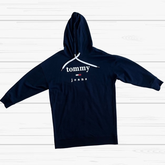 Tommy Jeans Hooded Sweater Dress Long Sleeved - Picture 5 of 7